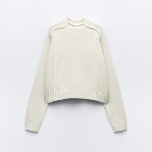 Zara Cream Turtleneck Sweater